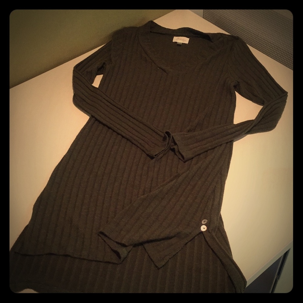 Anthropologie green sweater dress, small